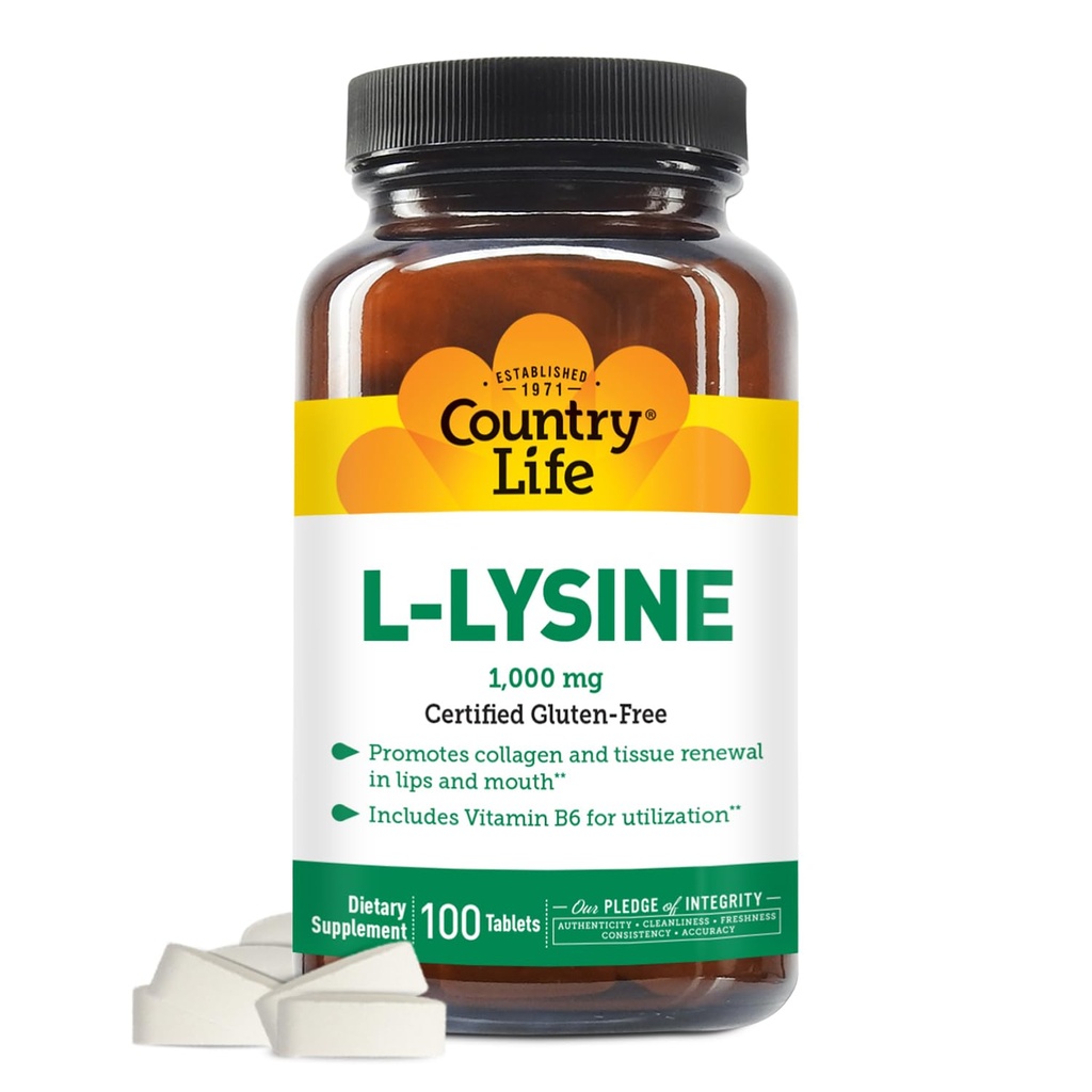 KRAJINA ŽIVOTNÉ VITAMÍNY L-lyzín 1000 Mg s B-6, 2.5 libra