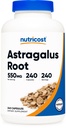 Nutricost Astragalus Kapsule 550 mg, 240 Vegetariánske kapsule - Non-GMO a Gluten zadarmo