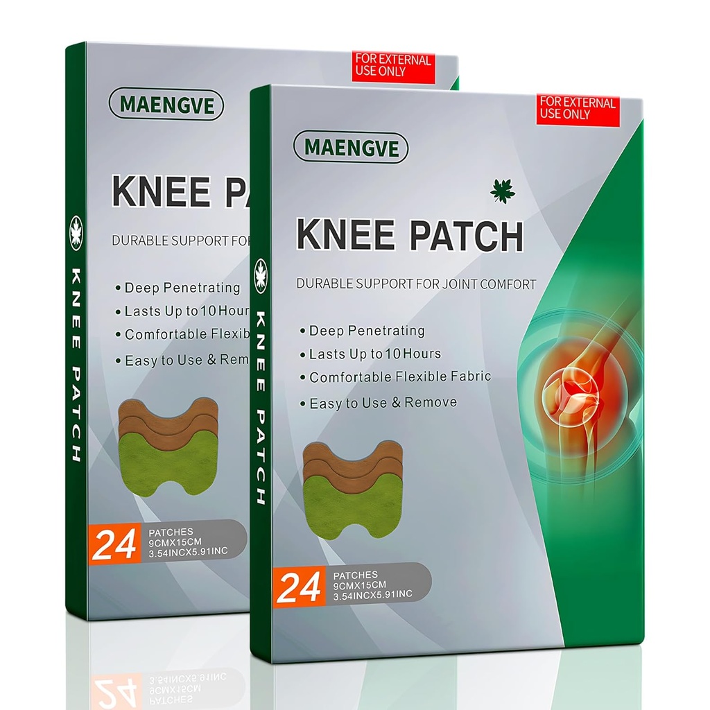 Bylinné koleno Patch 48 ks Self-vyhrievanie Pads pre Joint Ease & Muscle Relaxation 
