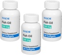 MAJOR Fish Oil 500mg Softgels - Omega-3 Fish Oil Supplement - Dietary Supplement - 130 Count (3 balenia)