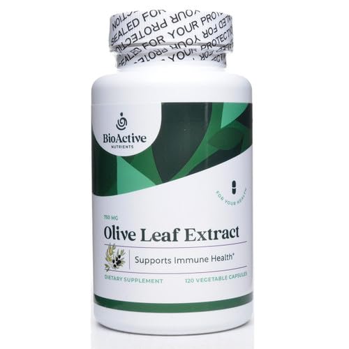 Bioactive Nutrients Olive Leaf Extract Supplement - 700mg - 180 Rastlinné kapsule - 20% Oleuropein koncentrát - podporuje celkové zdravie