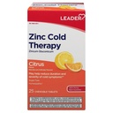 Leader Zinok Cold Therapy Chewable Tablets, Non-Drowsy Homeopatický zinok doplnok, znižuje trvanie a závažnosť studených symptómov, Rýchle pôsobenie studenej Remedy, Citrus Flavor, Bez cukru, 25 Počet