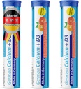 Nemecký vápnik + vitamín D Nápoj šumivé tablety 60 Podáva pomaranč-Grapefruit Chuť - 500 mg Vápnik, 2,5 μg Vitamín D3 - T&D Pharma Vyrobené v Nemecku