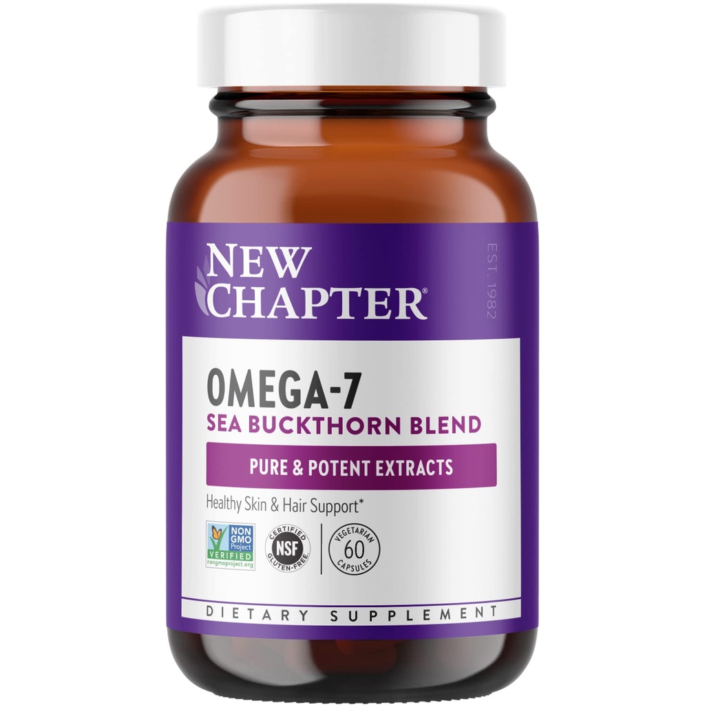 Nová kapitola Superkritické Omega 7 s Sea Buckthorn + Plant Zdroj Mastné kyseliny + Omega 7 + Non-GMO zložiek - 60 Vegetariánske kapsule