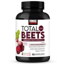 Force Factor Total Repets Podpora krvného tlaku Beet Root Kapsules, 1800mg Organic Beet Root Repee Supplement with Hawthorn Berry to Support Circulation and Blood Flow, 90 Zeleninové Kapsule