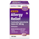 HealthCareAisle Alergická úľava - Fexofenadín Tablety hydrochloridu USP, 180 mg - 180 tabliet - Alergické lieky, non-Drowsy 24-hour Relief