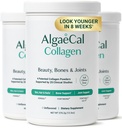 ALGAECAL Collagen - 4 Klinicky podporované Peptidy VERISOL®, FORTIGEL®, UC-II®, FORTIBONE®, Anti-Aging Hydrolyzed Collagen Powder, 3 balenia, Made in USA