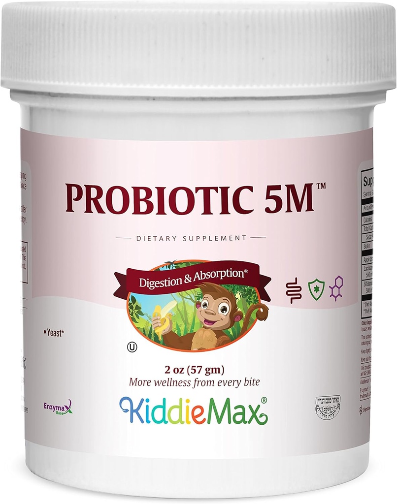Maxi Health KiddieMax Probiotic 5M - Acidophilus - Healthy Digestive Flora - 2 Ounce Powder - Košer