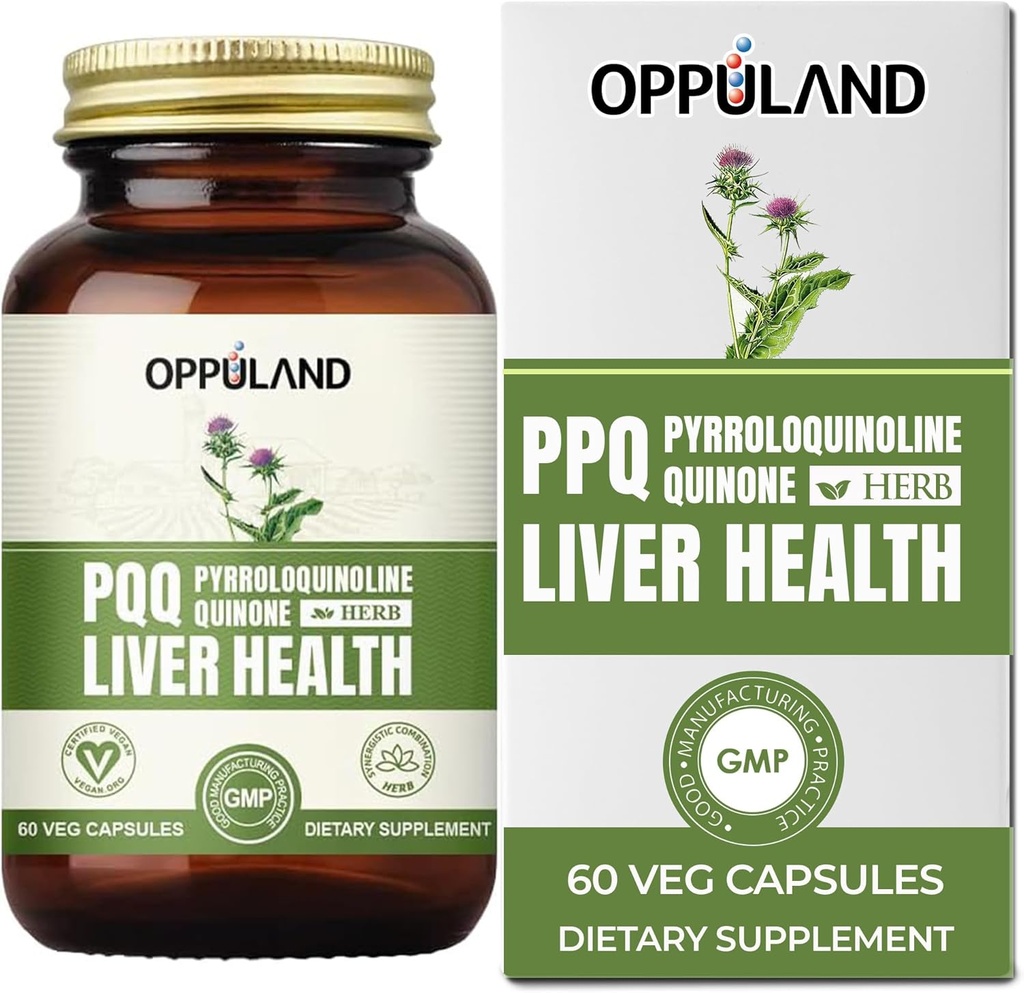 PQQ + Byliny Pečeň podpora-PQQ Pečeň doplnok-Pyrrolochinolín Quinone s mliekom Thistle extrakt z pečene zdravie-60 Veg kapsuly