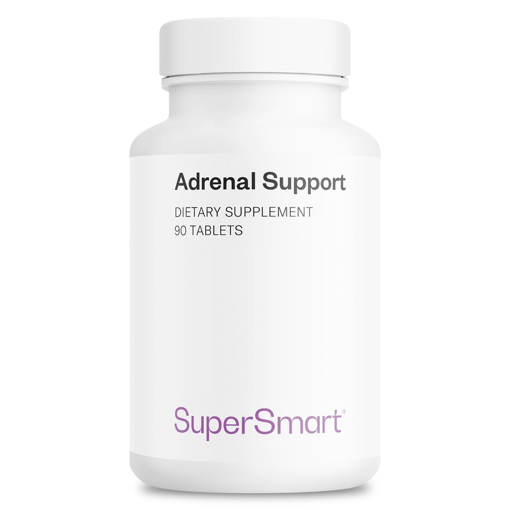 Supersmart - Adrenal Support (Advanced Formula) - s Rhodiola Rosea, Holy Basil Tulsi, Horčík - Adaptogénne byliny Supplement 