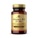 Solgar Vitamín B6 25 mg, 100 tabliet - Podporuje metabolizmus energie, zdravie srdca a zdravý nervový systém - B Complex Supplement - Vegan, Gluten Free, Dairy Free, Kosher - 100 porcií