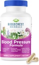 RidgeCrest bylinné byliny krvný tlak bylinné Formula, 12 bylín, Poria Huba, Gastrodia, Gardenia, pre srdce, cievne, Circulation Health (120 Počet)