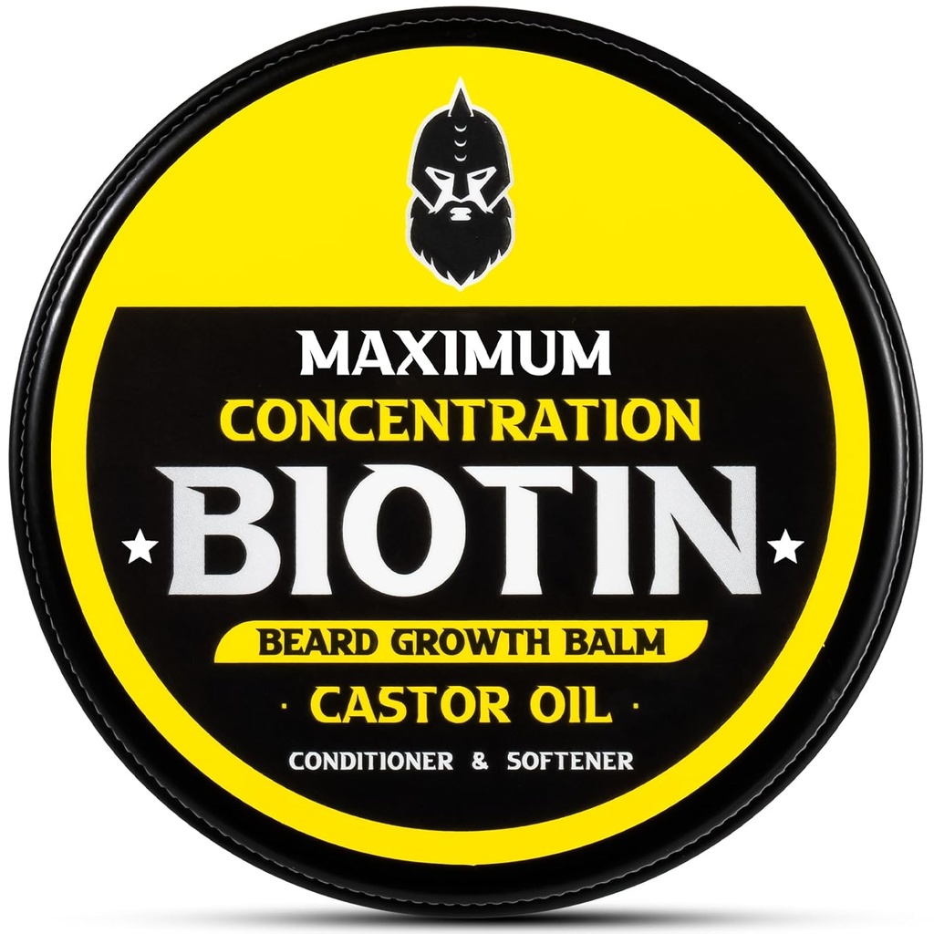 Balzam brada, maximálna koncentrácia BIOTIN, s olejom z kalórií a Argan a jojobové oleje, podporuje rast brada, štýly, posilňuje & Mäkká bradavice a fúzy, 2 Ounce, Sandalwood