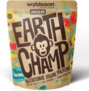 Vegan Protein Powders (1kg) - 28 Servírovanie - EarthChamp by Wyldsson - Plant Based Čokoládový Protein Powder Shake - Mliečne bez laktózy (Choc)