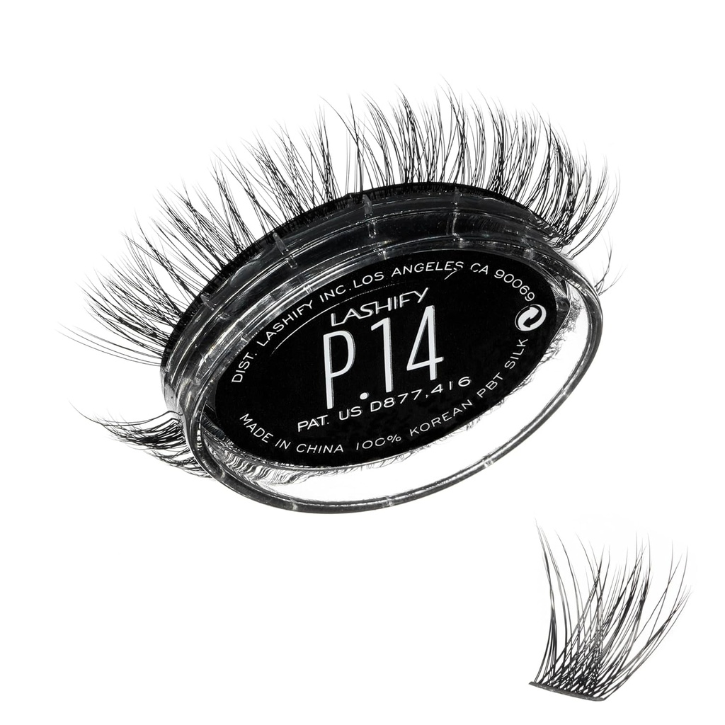 Lashify Plushy 14mm Gossamer Lashes in Black, Easy DIY False Lashes for a Voluminous Yet Still Natural Look