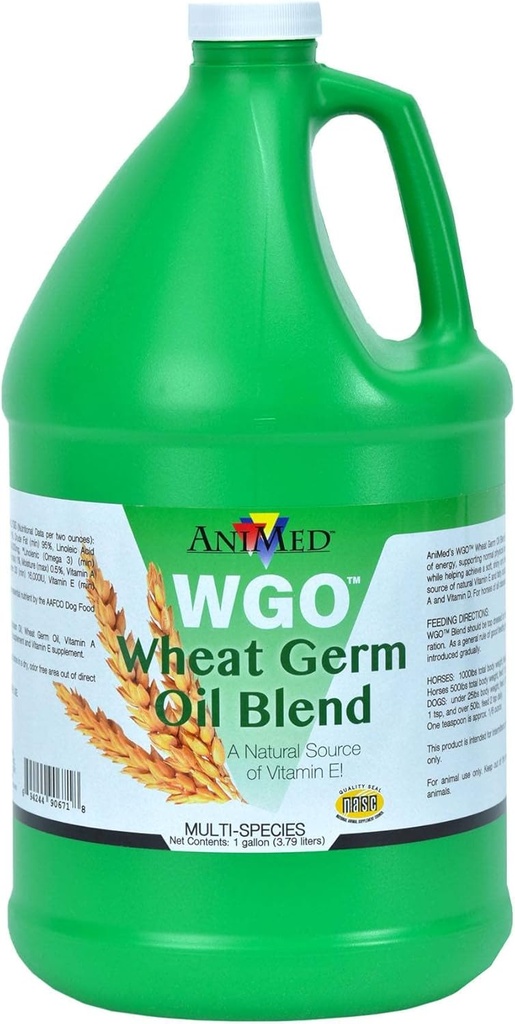 AniMed WGO Wheat Germ Oil Zmes pre kone a psy (1 Gallon fľaša)...