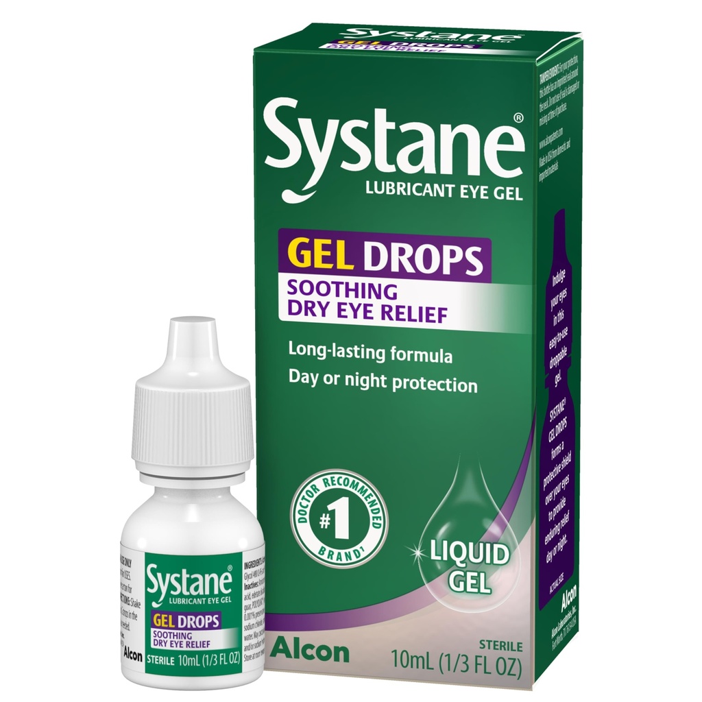 Systane Lubricant Eye Gel Drops, 10-ml (Backaging May Vary)