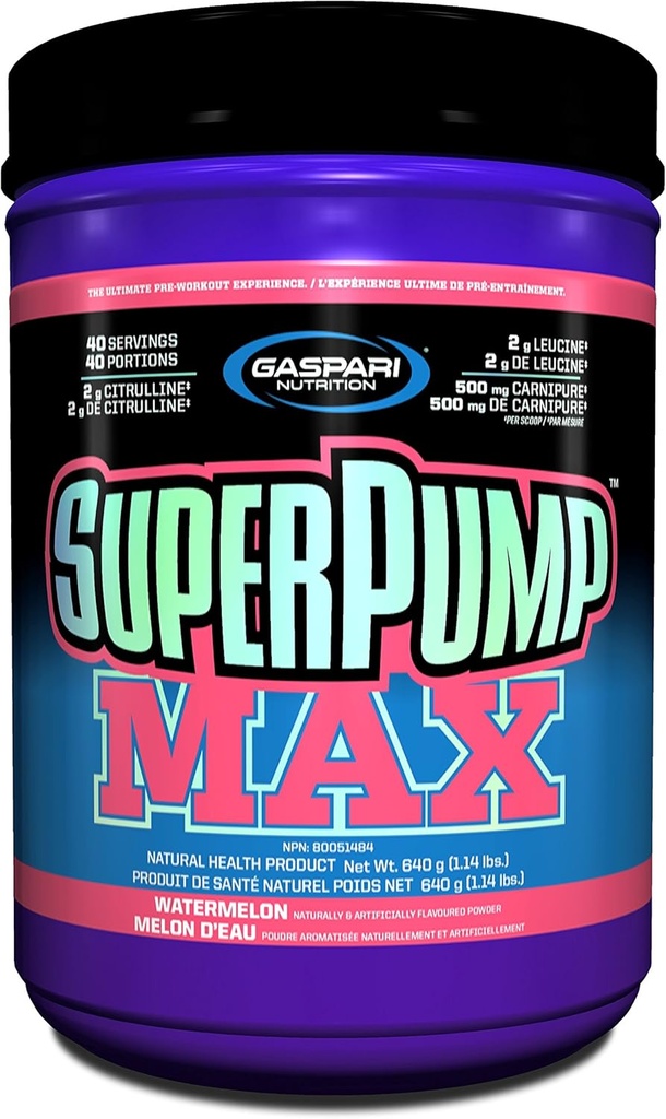 Gaspari Nutrition Superpump Max, Vodný melón, 1,41-libra