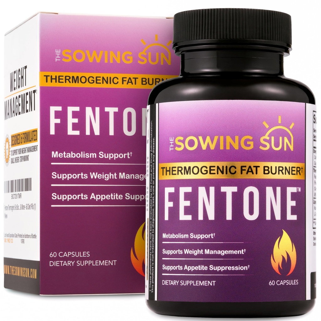 Fentone Thermogenic Fat Burner Energy Booster, Apetite Supressant, Klinicky študoval chudnutie, Spaľovanie tukov, Fenyletylamín HCl, L-karnitín, Ketones - 60 Diet Pills (1)