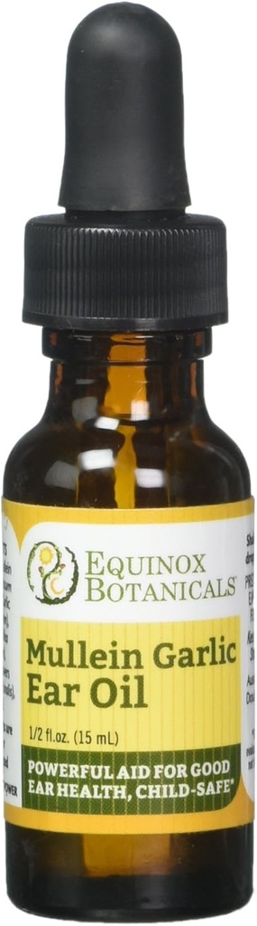 Equinox Botanicals Mullein cesnakový ušný olej .5 oz