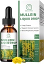 (2 balenia) Mullein kvapky pre Pľúca, 16-v-1 Mullein Leaf Extract 800MG pre Pľúcne čistenie, Dýchacie, Imunita, s Quercetin, Marshmallow, Black Cumin Seed, plod, Non-GMO, 2 Fl Oz