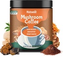 Hubová káva Decaf, Pokročilý 13 v 1 Hubový prášok s Lions Mane, Cordyceps, Chaga, Reishi, Instant Coffee Huba Supplement s adaptogénmi Rhodiola pre immune, Focus, Energy
