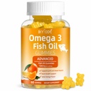 Omega-3 Fish Oil Doplnky: Pure 1000mg Omega-3 Gummy Podpora Srdce Spoločný očný mozog Immune zdravie 60 Gummies 30 Day Supply