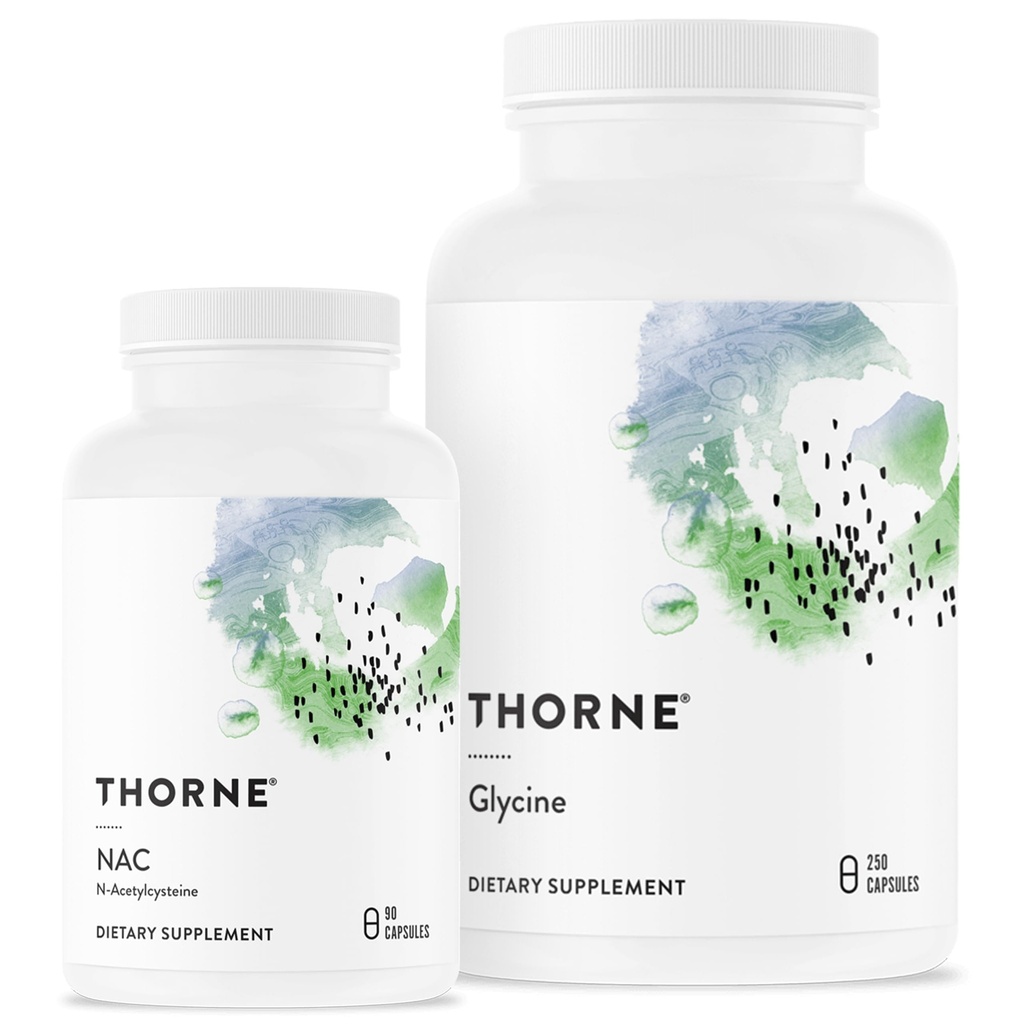 THORNE - Detox Duo - Pečeň, obličky a Imunitná podpora Bundle - NAC & Glycín - 30 až 125 Slúži