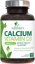 Vápnik doplnok 1200 mg - s vitamínom D3 pre najlepšiu absorpciu - podporuje imunitné zdravie, kosti a zuby - prírodný uhličitan vápenatý + 1600 IU D3 - fľaša v USA pre ženy a mužov - 120 tabliet