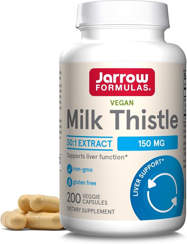 Jarrow Formuly mlieko Thistle 150 mg - 200 Veggie Kapsule - Antioxidant podporné imunitná odpoveď, funkcia pečene & Glutatión - až 200 Servisov