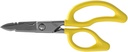 Klein Tools 26001 Elektrik Nožnice, Made in USA, 6,75-inch All-Purpose Heavy-Duty Snips, Kábel rezanie Notch, Serrated Blades, Deburr Notch, Wire Stripper