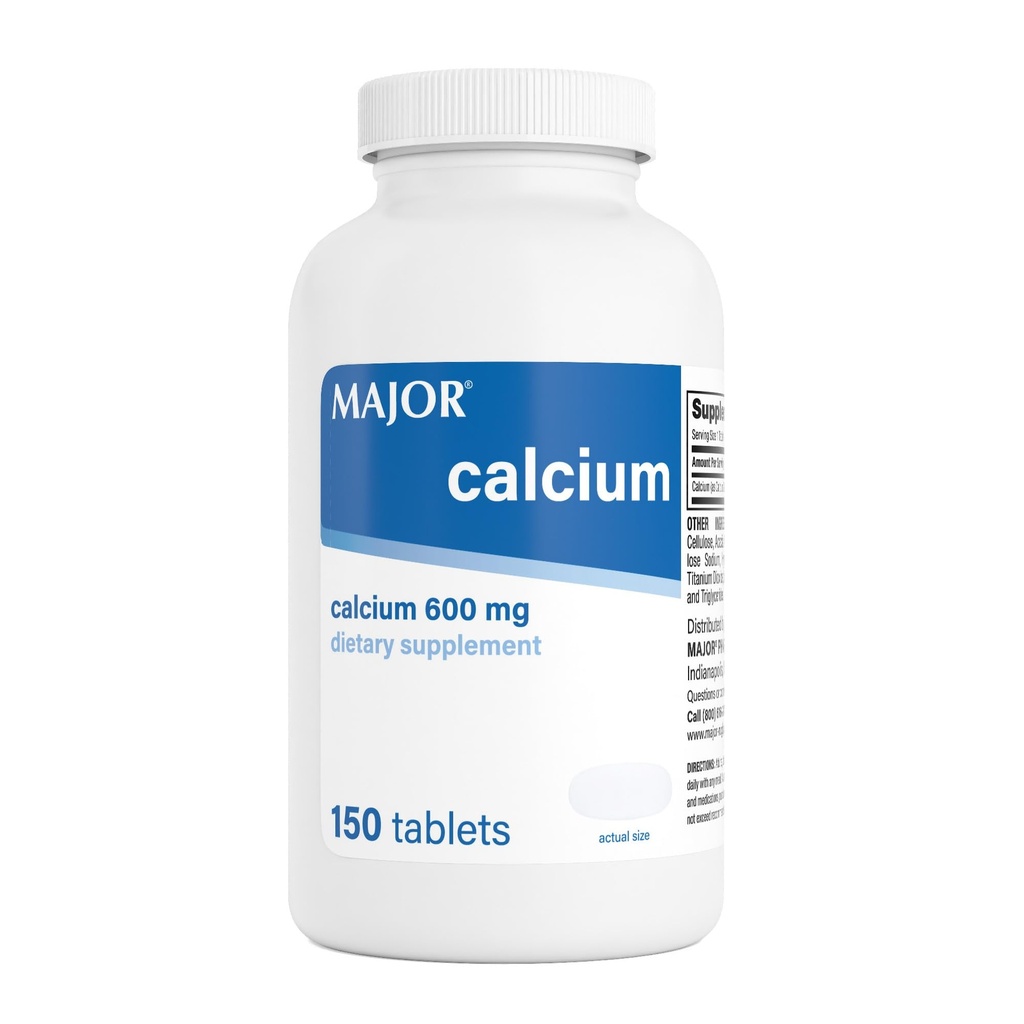 Veľké 600 mg kalciové tablety - Vápnikové doplnky - 150 kusov (1 balenie)