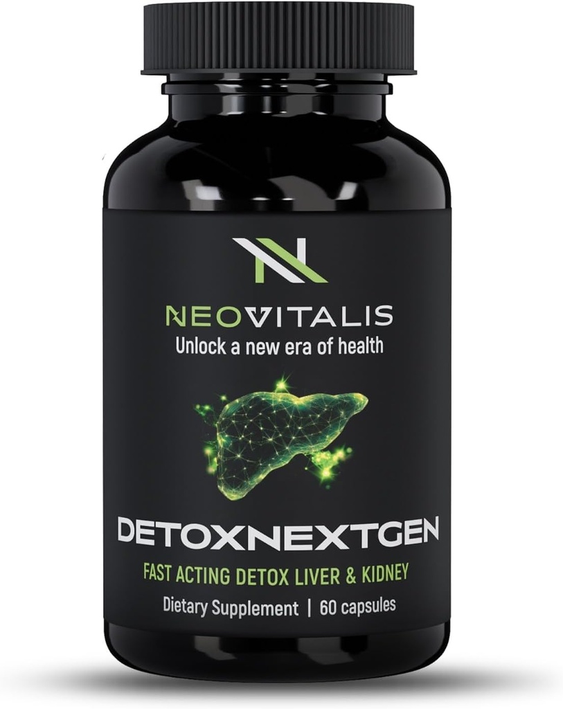 DetoxNextGen Advanced Fast-Acting Detox Pečeň a obličky podpora doplnok s mliekom bodliak a púpava Root - Podporuje prírodné čistenie a odstránenie toxínov Diétny doplnok 60 kapsuly