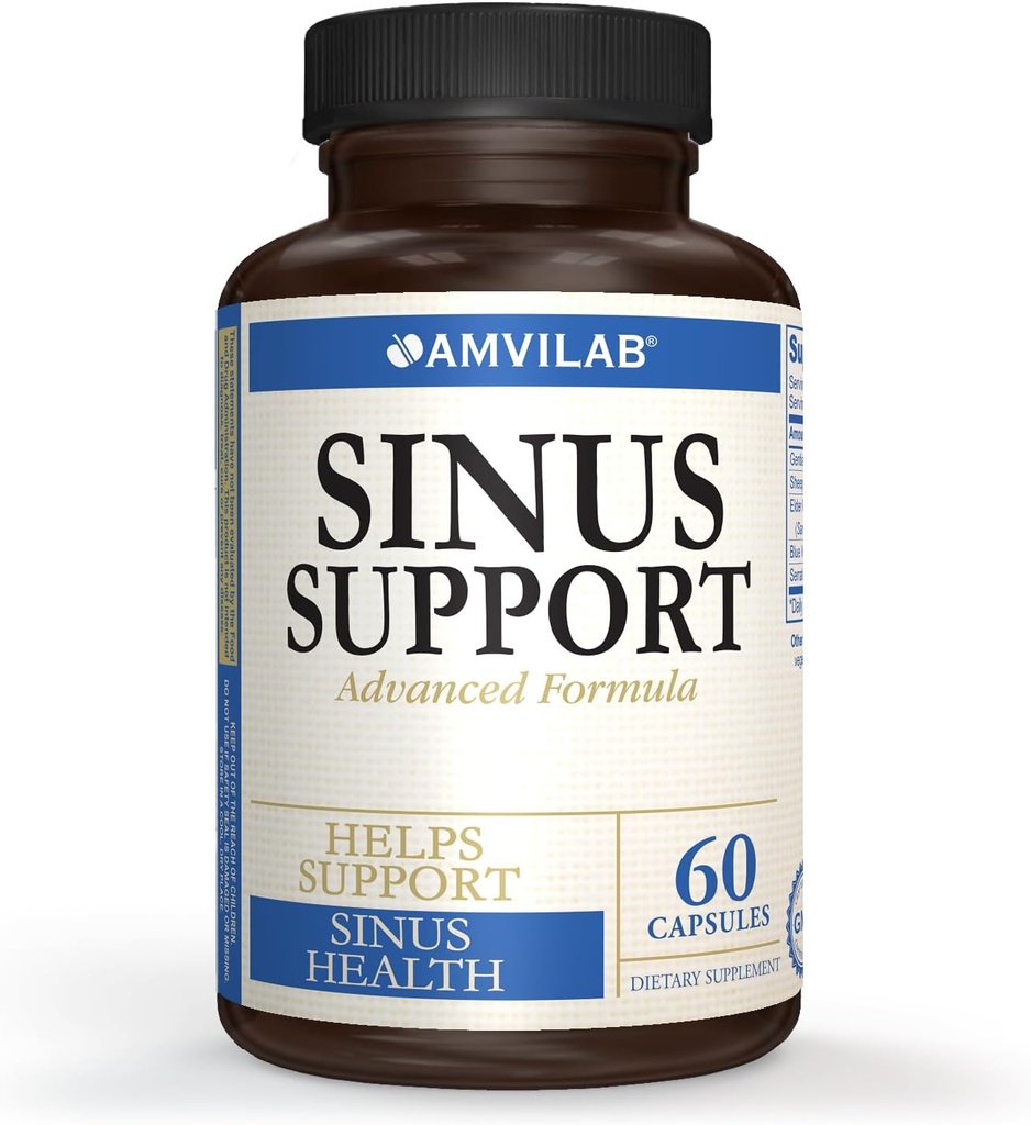 Sinus Support, Advanced Formula, pomáha podporovať Sinus Health, 60 Kapsule 1 Mesiac dodávky