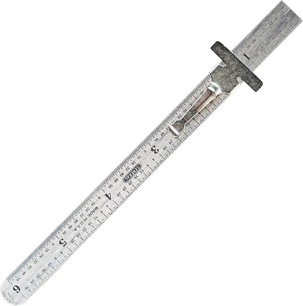 Všeobecné náradie 300/1 6-inch Flex Precision Nerezová oceľ Pravítko, Chrome