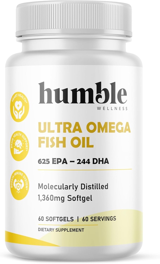 Humble Ultra Omega - High Strength Fish Oil Supplement