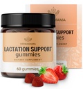 HERBAMAMA Laktácia Podpora Gumies - Bylinné zmes pre materské prsné mlieko podpora - Vegán, non-GMO Dojčenie Doplnkové pre ženy - 60 Pectin-Based Jahoda-Ochutené žuvačky