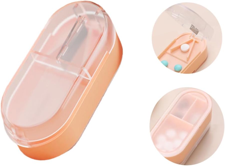 Pilulky Cutter, Profesionálne pilulky splitter pre rezanie malých pilulky alebo veľké pilulky v polovici (Pink)