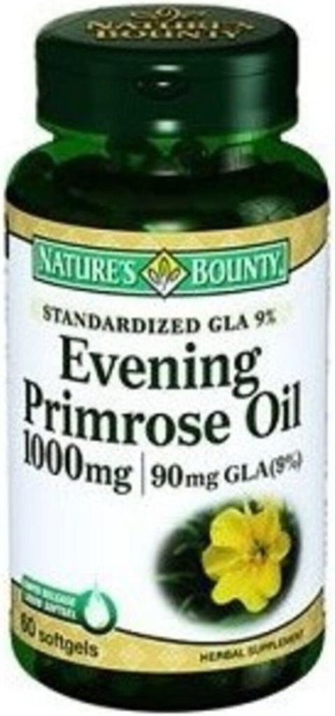 Nature's Bounty Evening Primrose Oil, 90 mg, 60 Softgels (Pack of 3)