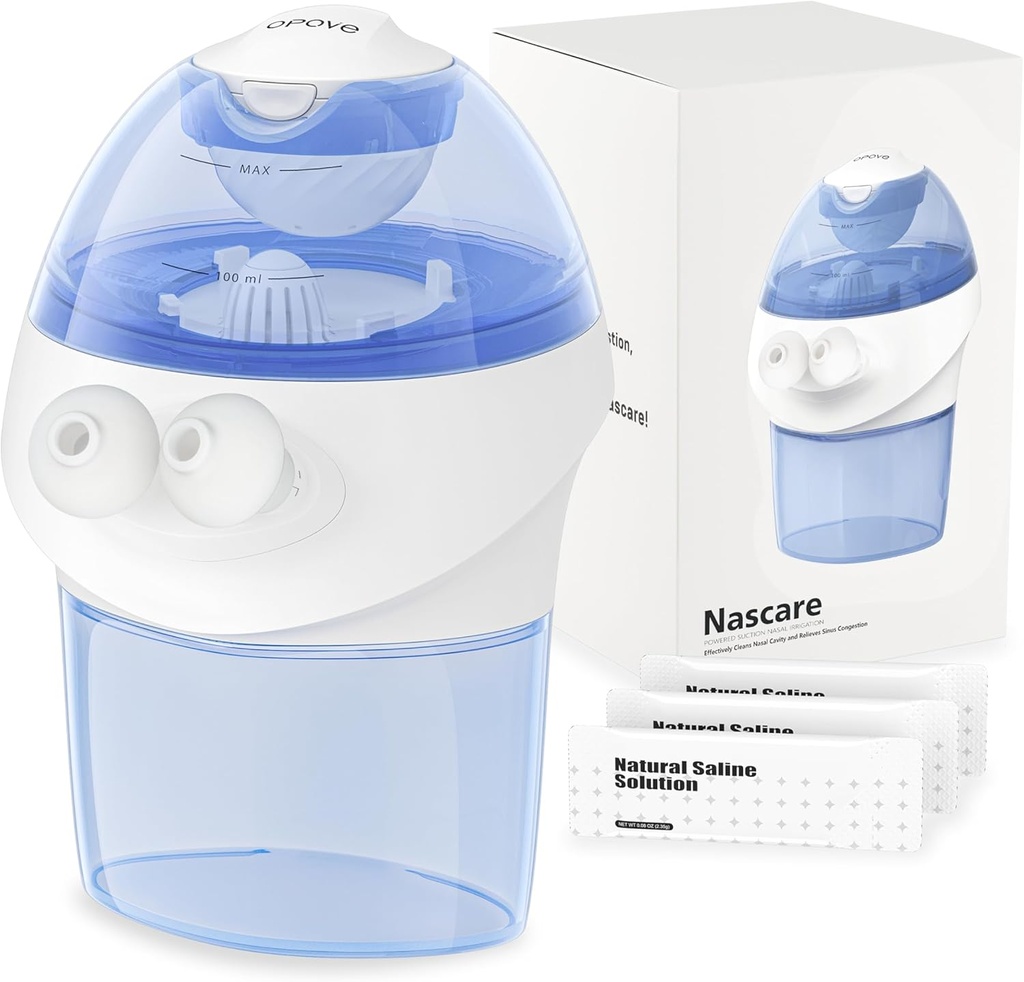opove zavlažovanie nosa systém, Sinus rinse súprava s 1 Nos Čistič & 15 soľné pakety, samočistenie a automatický zber odpadu, dobíjateľný Sinus opláchnuť fľašu pre uľavenie nosovej nepohodlie