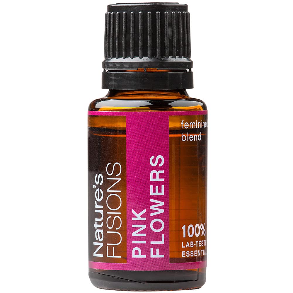 Nature's Fusions Ružové kvety, 100% Pure and Natural Essential Oil Blend for Aromaterapy and Topical Use, .5 Fl Oz (Pack of 1) (15 ml)