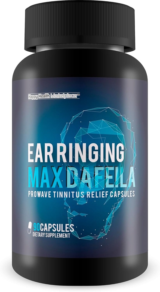 Ušný prsteň Max Dafeila Prowave Tinnitus Relief Kapsule - Naše najlepšie prírodné ucho zvonenie remedy - Ozvučenie ucha Relief ucho doplnok - Ušné zdravotné doplnky - Ozvučenie doplnky - Pre zvonenie ucha