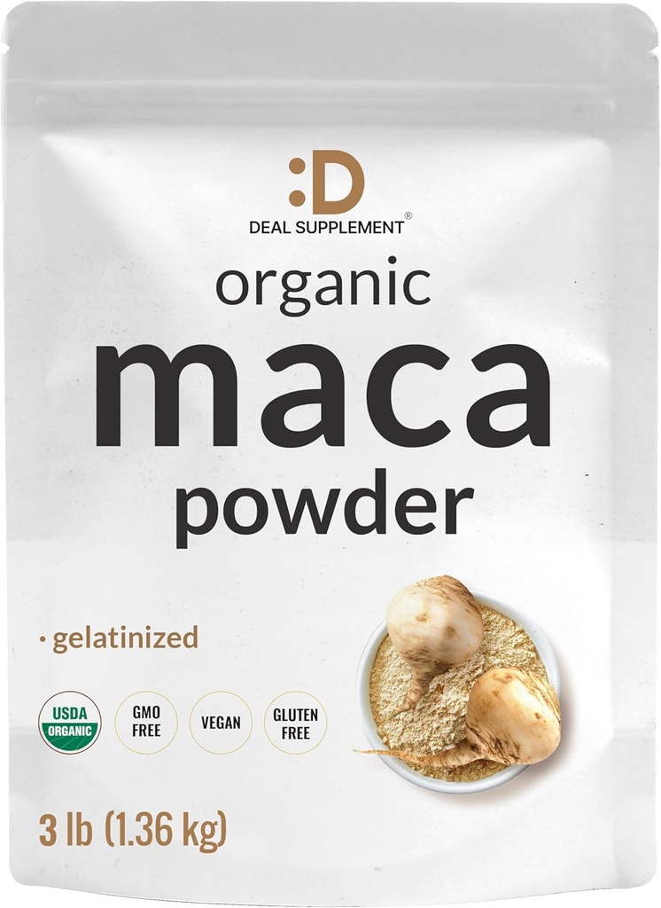 Organické Peruvian Maca Root Powder, 3lbs 