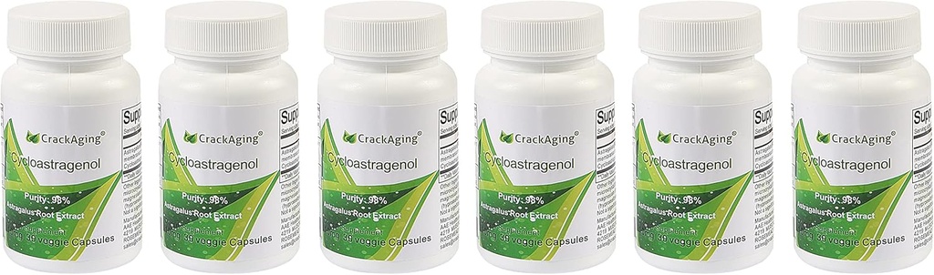Crackaging Super-Absorpcia Cycloastragenol 98% Anti-Aging & Telomerase aktivátor Doplnky (5 mg 180 kapsúl)