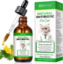 Antibiotiká pre mačky, Premium Cat Antibiotiká Supplemen, Natural Antibiotic for Mačky, Pet Supplements, Cat Antibiotiká Supports Immune & Cats Allergy Relief, Mačky Multivitamín - 2 Fl Oz / 60ML