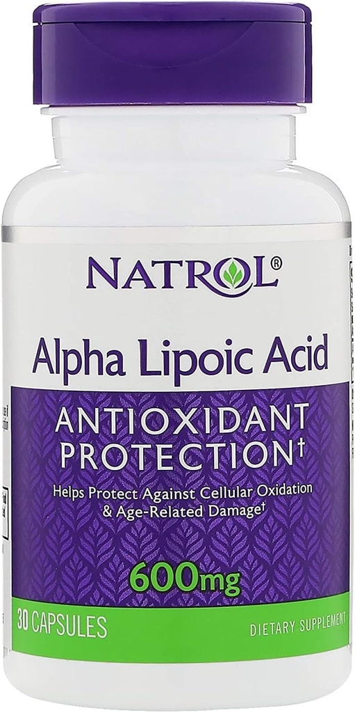 Natrol Alpha Kyselina lipová 600 Mg, 30 počet