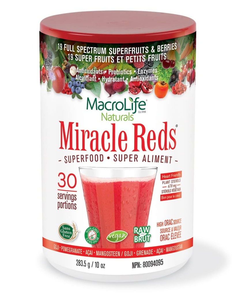 Makrolife Naturals Reds Supplement Powder, 10 oz