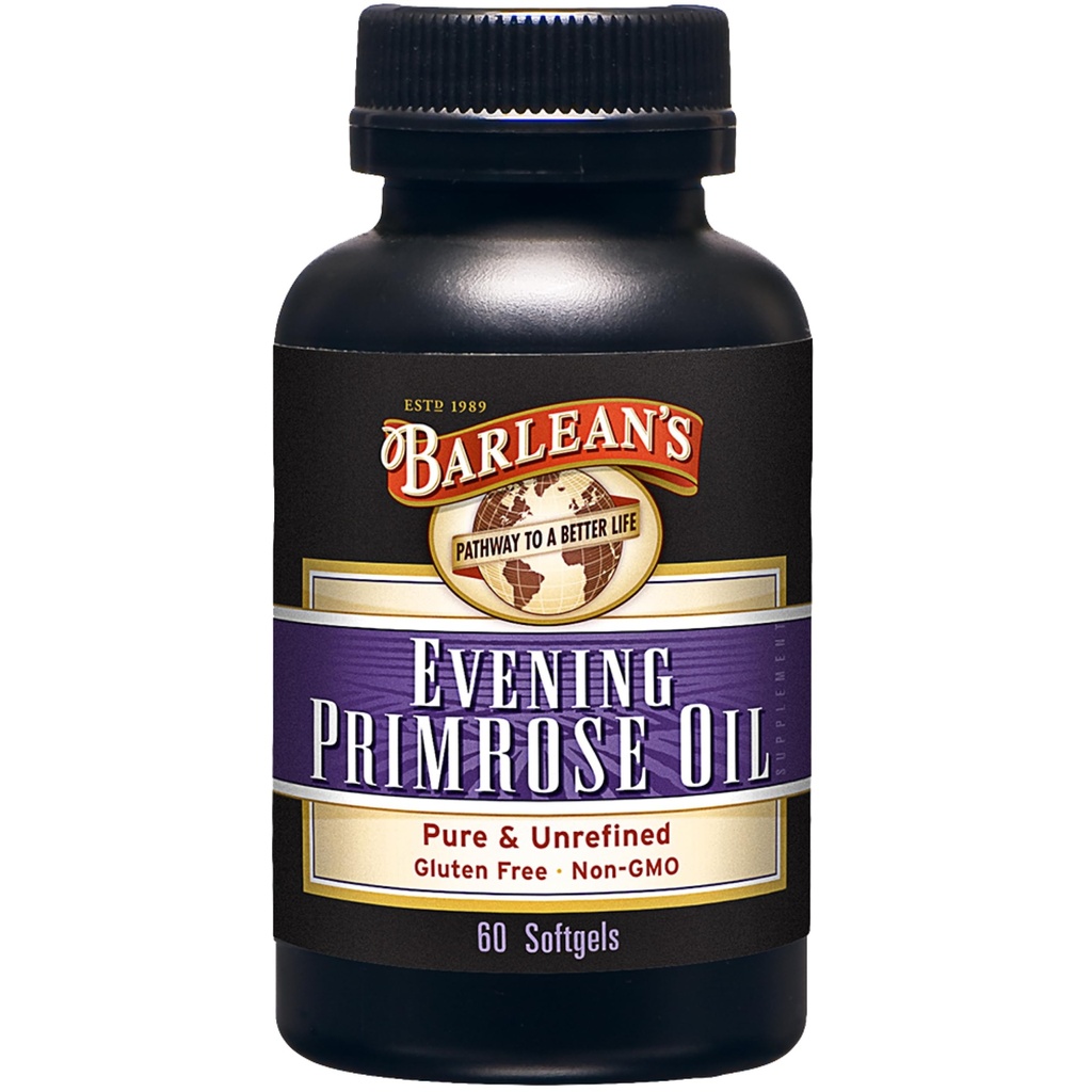 Barleanov evening Primrose Oil Softgels s kyselinou gama-linolénovou (GLA) - non-GMO, Gluten-free - 60-Softgels