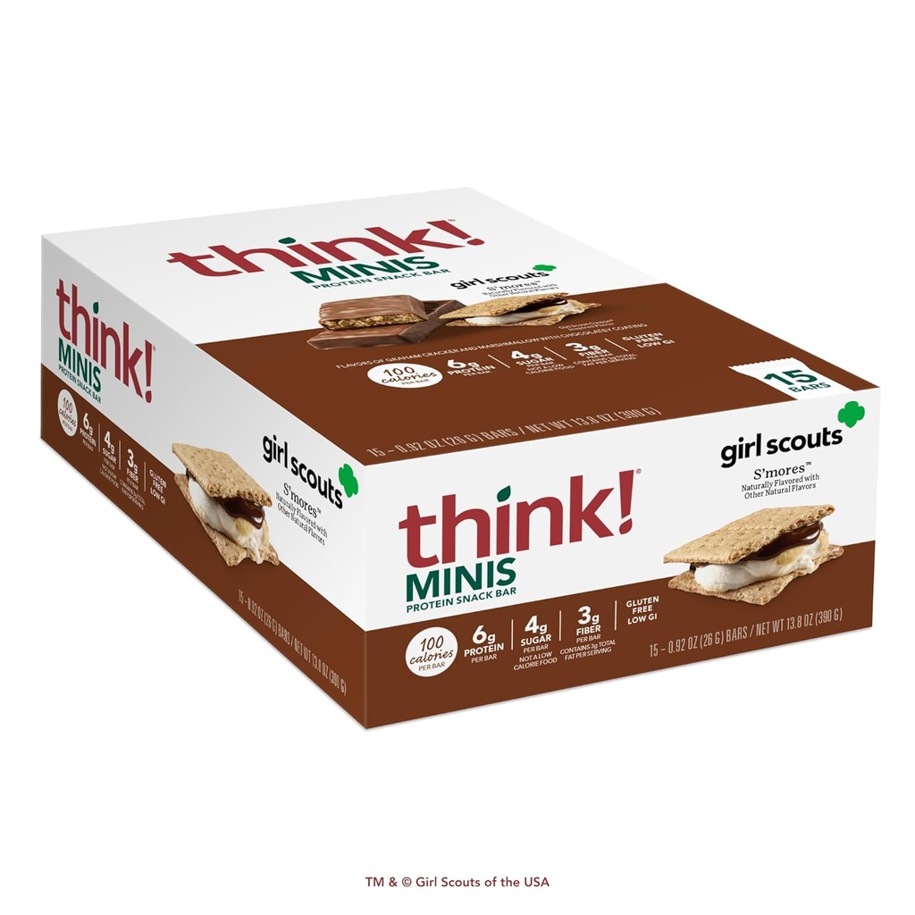 Mysli! Dievča skaut Minis, S'mores, 15 grófov