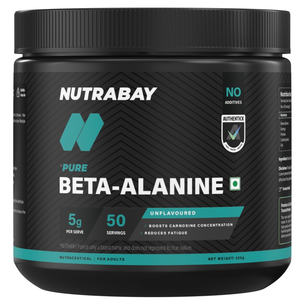 Nutrabay Pure 100% Beta Alanín - nechutný, 250g